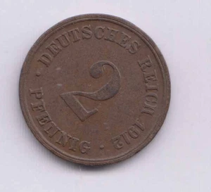 GERMANY DEUTSCHLAND 2 Pfennig 1912D (AH491) - Picture 1 of 2