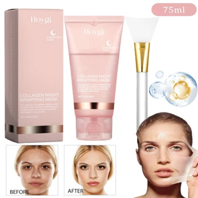 Collagen Overnight Wrapping Mask KOREAN GLASS SKIN ROUTINE Elasticity Hydration - Image 1 of 4