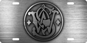 Smith & Wesson Firearms Gun License Plate Aluminum Gift Car Tag Truck - Picture 1 of 1