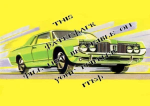 MATCHBOX 62 MERCURY COUGAR 1970 LESNEY ART REPRO A3 POSTER PRINT - Picture 1 of 1