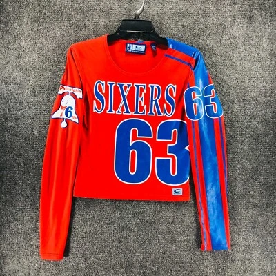 Philadelphia 76ers Shirt Womens M G-III NBA 4 Her Jersey Long Sleeve Mid Drift - Image 1 of 4