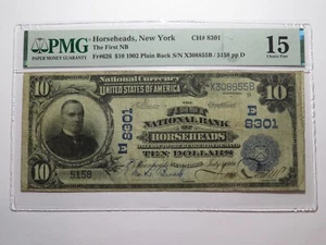 $10 1902 Horseheads New York NY National Currency Bank Note Bill Ch. #8301 F15 - Picture 1 of 5