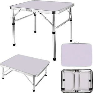 Side Table Coffee Small Folding TV Tray with 2 Adjustable Height 2x1.5x1/2Ft - Picture 1 of 9