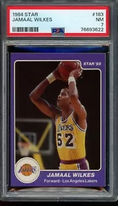 1984 Star Jamaal Wilkes #183 PSA NM7 Los Angeles Lakers NBA Finals - Picture 1 of 2