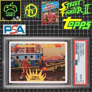 Topps Street Fighter II 1993 - #7 Dhalsim/Yoga Fire - PSA 10 GEMA como nuevo - Imagen 1 de 4