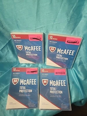 MCAFEE TOTAL 10 DEVICES 1 YEAR SEALED FULL VERSION - Image 1 of 4