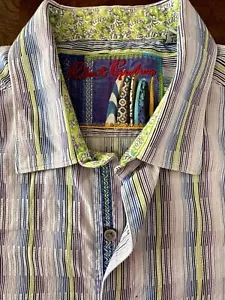 Robert Graham Mens Shirt XL Short Sleeve Button Up Multicolored  - Picture 1 of 7