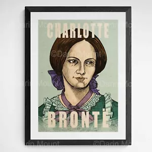 Impresión de CHARLOTTE BRONTE, arte mural personalizado, Jane Eyre, Agnes Grey, Villette - Imagen 1 de 7