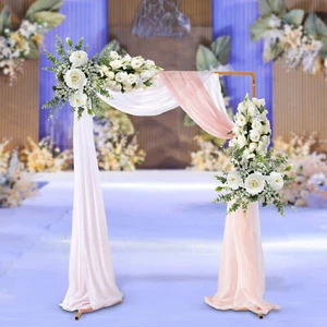 Wedding Arch Backdrop Metal Stand Square Flower Rack Frame Garden Party Decor US - Picture 1 of 10