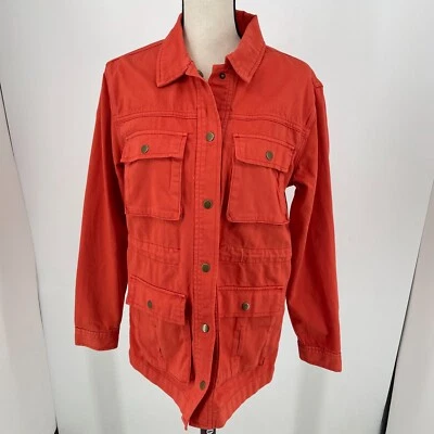 Chaqueta Abrigo Forever 21 MUJERES Naranja Cierre a Presión TALLA PEQUEÑA Foto 1 de 4