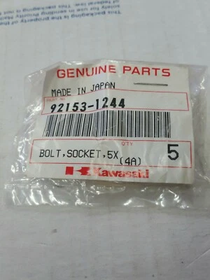 NEW Genuine Kawasaki 5X16 Bolt Ninja ZX-6R ZX-6RR 650R SOCKET 92153-1244 QTY 2 - Изображение 1 из 2