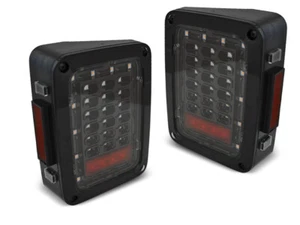 LED rear lights for Chrysler Jeep Wrangler Jk 2007 2008 2009-2018 VR-740 Black - Picture 1 of 1