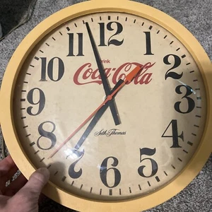 AS-IS Coca-Cola Electric Wall Clock Seth Thomas 1950s Vintage Coke Original - Picture 1 of 4