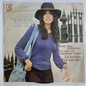 CARLY SIMON - ERES TAN VANIDOSO - 1973 MEXICAN 7" EP PS, ROCK POP - Imagen 1 de 4