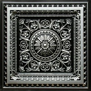# 223 - Antigua plata 2'x2' PVC imitación lata azulejos decorativos pegamento/rejilla - Imagen 1 de 1
