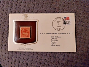USA FIRST DAY COVER 1983 HISTORIC STAMPS OF AMERICA FIRST BLISS CENTENNIAL - Picture 1 of 2