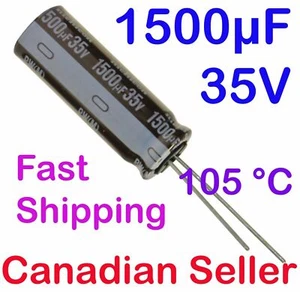 1/5/10 pcs 1500uF 35V 12x35.5mm Nichicon PW Low lmpedance - Foto 1 di 1
