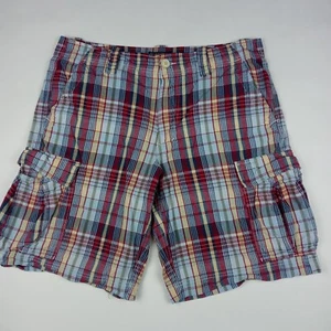 POLO Ralph Lauren Plaid Shorts Cargo Pockets Men's Size 36 Outdoor Casual - Picture 1 of 9