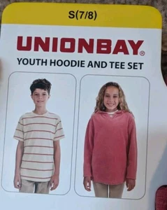 Unionbay Youth Hoodie and Tee set 2Pc Unisex - Sz: S (7-8) - Picture 1 of 8