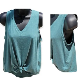 Onzie Women's Soft Classic V-Neck Sleeveless Knot Tank Top Medium/Large - Picture 1 of 3