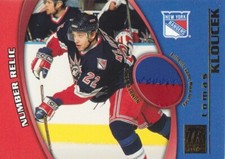 2001-02 Topps Reserve Hockey Numbers #TR-TK Tomas Kloucek JERSEY