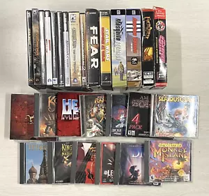 Vintage PC CD-ROM Video Games Softwares Lot - Monkey Island The Dig FEAR - Picture 1 of 1