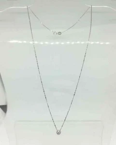 Collana in oro bianco 750 con punto luce - Foto 1 di 4