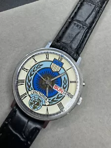 Orologio Vintage URSS Epoca Sovietica Slava Victoria USA USSR Data Meccanica Epoca - Foto 1 di 14