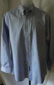 Dress Shirt Men's 15.5 34 Blue Long Sleeve Standard Cuff Abercrombie & Fitch - Picture 1 of 11