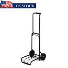 Folding Steel Luggage Cart Adjustable Height 15" Platform 75Lbs Capacity Tool Us