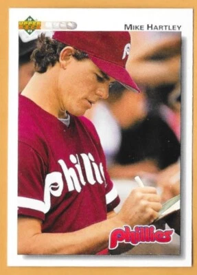 MIKE HARTLEY PHILADELPHIA PHILLIES #613 - UPPER DECK NM-MT 1992 - Image 1 of 2