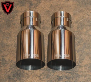 Valvetronic Designs 2.5/63mm Single Wall Chrome Steel Exhaust Tips - Universal - Picture 1 of 1