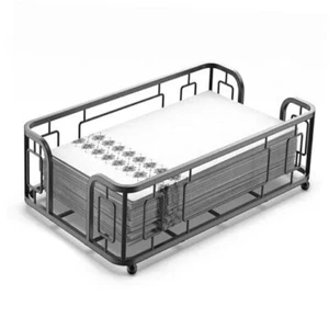 Guest Napkin Tray - Black Napkin Holder for D - Black Guest Towel Holder Tray - Picture 1 of 7