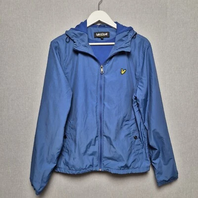 Cortavientos Lyle And Scott Talla Pequeña Azul Cremallera Completa Capucha Malla Forrada Exterior Foto 1 de 4