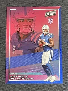 /50 2023 PANINI PURPLE PARALLEL FOIL HOLO Anthony Richardson RC Rookie AR - Picture 1 of 6