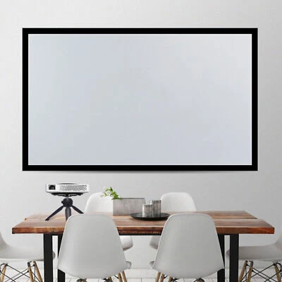 135 Inch Fixed Aluminum Frame Projector Screen Home Theatre HD TV Projection US - Image 1 of 4