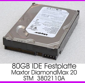 80GB Ide Pata HDD 3,5 " 8,89cm Hard Drive Maxtor DiamondMax 20 STM3802110A - F13 - Picture 1 of 1