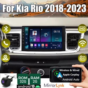 Apple Carplay GPS Navi WIFI Car Stereo Radio For Kia Rio 2018-2023 Android 13 - Picture 1 of 23