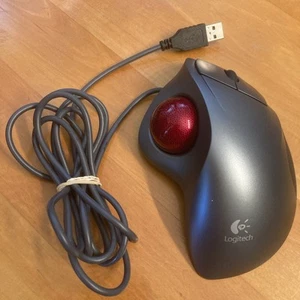 Logitech T-BB18 Trackman Wheel Trackball Mouse USB Wired Tested Working Conditin - Picture 1 of 10