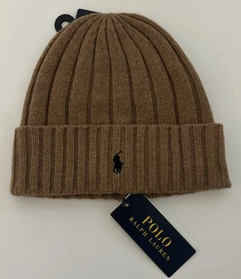 Polo Ralph Lauren PRL Winter Fall Cuffed Wool Knit Beanie Hat Cap One Size NWT - Image 1 of 3