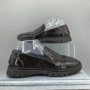 Spring Step Women's Horizon Croco Patent Leather Loafers Black size 6.5  - Picture 1 of 10
