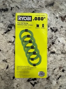 RYOBI 0,080 pulgadas Línea espiral precortada x 16 pies (paquete de 5) - Imagen 1 de 1