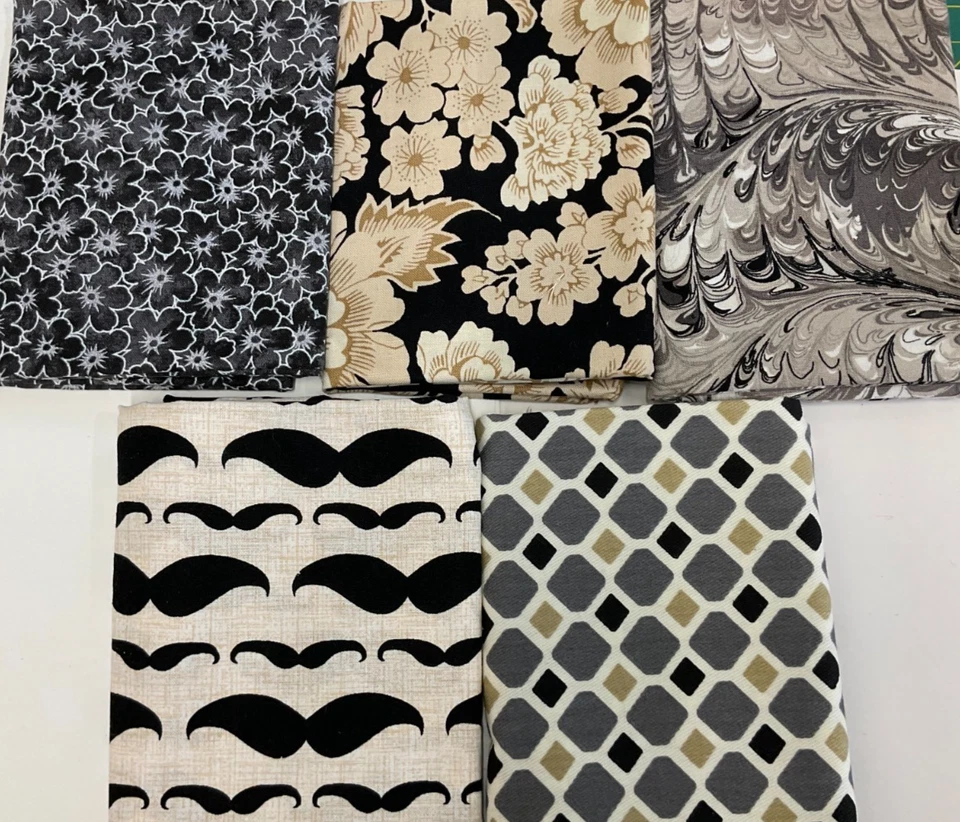 PAQUETE DE 5 CUARTOS GRASOS - FQ1449 - GRIS Y NEGRO Foto 1 de 1