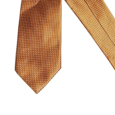 Jos. A. Corbata Banco Seda Hombre 60" Rústica Naranja Geométrica Retro Preppy Clásica Nueva Foto 1 de 4