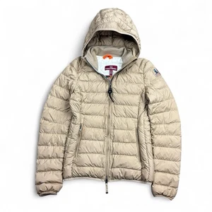 Parajumpers Super Light Weight Down Jacket Women’s XS Beige Hooded Full Zip - Picture 1 of 16