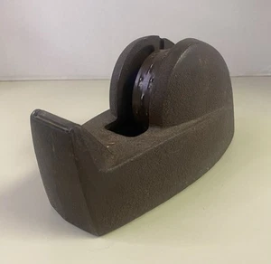 Vintage Heavy Cast Iron Tape Dispenser – Industrial Office Desk Supply - Picture 1 of 7