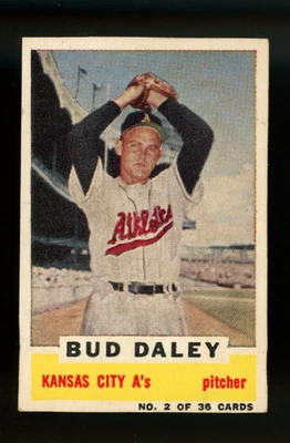 1960 Bazooka Bubble Gum -#2 BUD DALEY (Kansas City A's) - Image 1 of 2