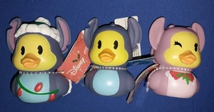 3 Disney Lilo & Stitch Mini Enten, 2,5" Gummi Engel & Stitch Urlaub + Stich - Bild 1 von 10