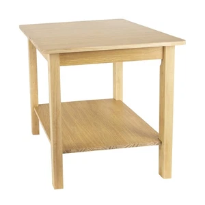 2 Tier Coffee Table Tea Living Room Side Table 60x60cm with Lower Storage Shelf - Picture 1 of 17