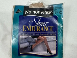 ✅ Neu ✅No Nonsense Sheer Endurance Control Top Strumpfhose ✅Größe C ✅Bare Bisque - Bild 1 von 4